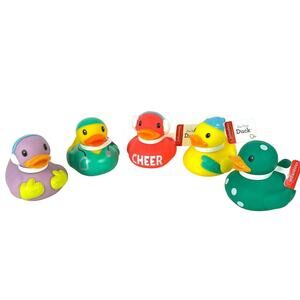 NEW 5 Pack Infantino Fun Time Duck Bath Toys Age 0m+ Great for to Gift with Tags